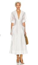 2026 NEW AUTHENTIC Helsa The Musee Midi Dress in White $600 XS - $265.00