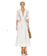 2026 NEW AUTHENTIC Helsa The Musee Midi Dress in White $600 XS - $265.00