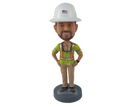 Custom Bobblehead Worker Wearing A Tacky Jacket - Careers &amp; Professional... - £69.99 GBP