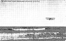 New Ocean Flyer Aeroplane Plane Atlantic City New Jersey 1910c postcard - £5.85 GBP