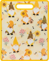 Kitchen Plastic Cutting Board (12&quot;x15&quot;) SUNFLOWERS,BEES &amp; GNOMES,yellow ... - $14.84