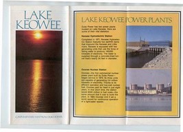 Lake Keowee Brochure Map Duke Power Company South Carolina 1970&#39;s Favori... - $17.82