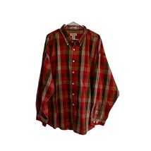 Sun River Shirt Mens XXL Red Green Plaid Long Sleeve Button Down Casual ... - $24.99