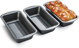 Bread Pan for Baking Loaf Pan Set 1 Lb Loaf Pan with Wide Grips Nonstick Bread T - £28.77 GBP