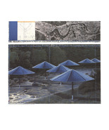 JAVACHEFF CHRISTO The Blue Umbrellas 20&quot; x 18&quot; Poster 1995 Contemporary ... - $136.62