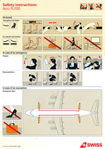 SWISS INT&#39;L AIRLINES | Avro RJ100 | 2013 | Safety Card - $7.50