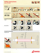 SWISS INT&#39;L AIRLINES | Avro RJ100 | 2013 | Safety Card - £5.63 GBP