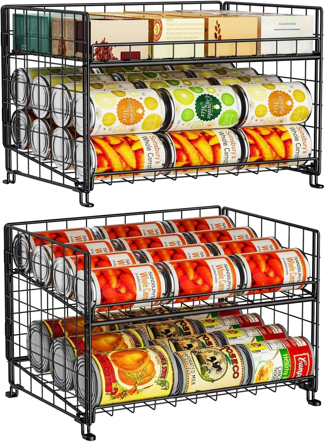 2-Pack Stackable Rack Organizer, Storage For Kitchen Pantry Cabinet, Hol... - $44.96