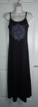 FANG Fashion Wear Spaghetti Strap Shift Black Maxi Dress Size Medium NEW... - $12.34