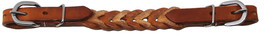 Horse Western Braided Leather Curb Strap Brass 403RT02 - $276.04 MXN