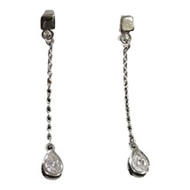 Collectible Danecraft Vintage Sterling Silver Pierced Teardrop Earrings Dangle - $40.00