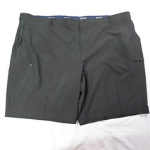 IZOD 54 x 11&quot; Black Performance Mens Zip Pocket Golf Cargo Shorts - £19.76 GBP