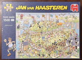 Jumbo Jan van Haasteren 1500 pc Comic Puzzle Highland Games, Complete Ex... - £20.76 GBP