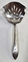 Vintage Kenmore Slotted Sterling Silver 4 1/2&quot; Bon Bon Spoon Monogrammed - £38.98 GBP