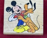 Disney Rubber Stampede Mickey &amp; Pluto A Mouse&#39;s Best Friend VTG Stamp US... - £7.70 GBP
