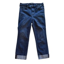 Liverpool Los Angeles Womens The Crop Denim Jeans Size 10/30 Folded Cuff... - $19.59