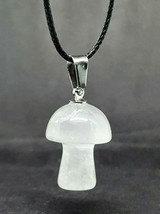 Collar de hongos Colgante de cuarzo Cristal Piedra preciosa natural... - £15.93 GBP