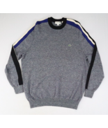 Lacoste Sweater Men’s Size XXL 7 Navy Pullover Long Sleeve Striped Logo ... - $22.75