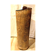 Vintage Sally McKeever Ceramic African Elephant Leg Life Like Vase Tan 1... - $36.88 CAD