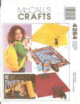 McCall&#39;s 4264 Crafts Easy Fleece Blankets Seat Cushion Backpack UNCUT FF - £8.44 GBP