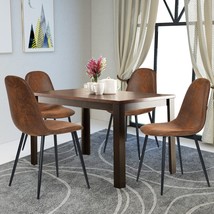 Dining Chairs Set of 4 - Lounge Kitchen Chairs with PU Upholstered Seat ... - £244.50 GBP