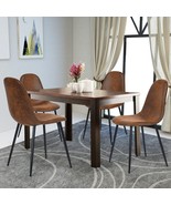 Dining Chairs Set of 4 - Lounge Kitchen Chairs with PU Upholstered Seat ... - £236.25 GBP