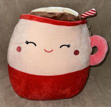 Squishmallows 12” MARSHINA Mug Hot Chocolate Peppermint Plush Christmas Doll Toy - £29.54 GBP
