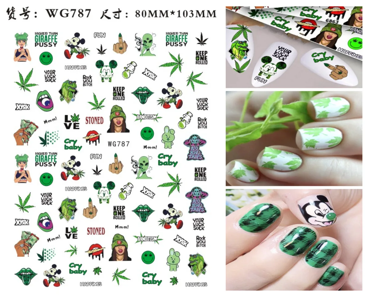 Sporting 1PCS Simulation 3D Anime Character Back Adhesive Nail Sticker  Mickey S - £23.90 GBP