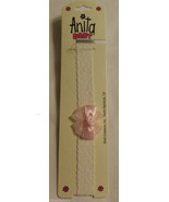 Anita Shell Creations Infant Baby Girls Headband White Lace Pink Bows Rose - £2.75 GBP