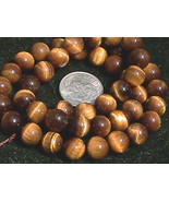8mm Tiger Eye Round Beads (10) A GRADE! TEN BEADS - $1.78