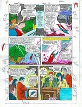 Original 1985 Superman 409 page 19 DC Comics color guide art colorist&#39;s artwork - £38.13 GBP