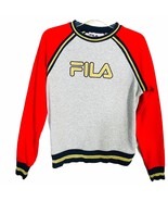 Fila Rafaella Sweatshirt Grey Red Size Small - £21.70 GBP
