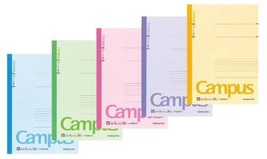 Kokuyo Campus Notebook 5 Packs Assorted Colors B5 Size Japan Import Free ship - £12.51 GBP