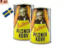 2 Cans Bullens Pilsnerkorv 455g (16.04 oz) – A Classic Swedish Sausage - $19.90