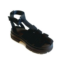 UGG Ashton Strappy Chunky Platform Leather Sandals Womens Size 9 Black 1137410 - £80.23 GBP