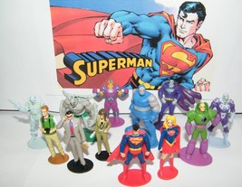 Superman Party Favors Set of 13 Fun Figures with Doomsday, Jimmy Olsen and More! - £12.74 GBP