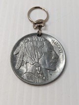1913 Indian Head Buffalo Nickel LARGE 3&quot; INCH Token Metal Coin Novelty Keychain - £11.82 GBP