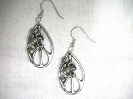 Peace Sign Droplet Tree Frog Pewter Pendant Size Pair Of Earrings Peace Frogs - £15.97 GBP
