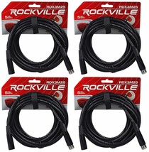 (4) Rockville RDX3M25 25 Foot 3 Pin DMX Lighting Cables 100% OFC Female ... - £72.63 GBP