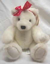 VINTAGE 1998 Wishpets MARSHMALLOW WHITE GIRL BEAR 8&quot; Plush STUFFED ANIMA... - $18.32