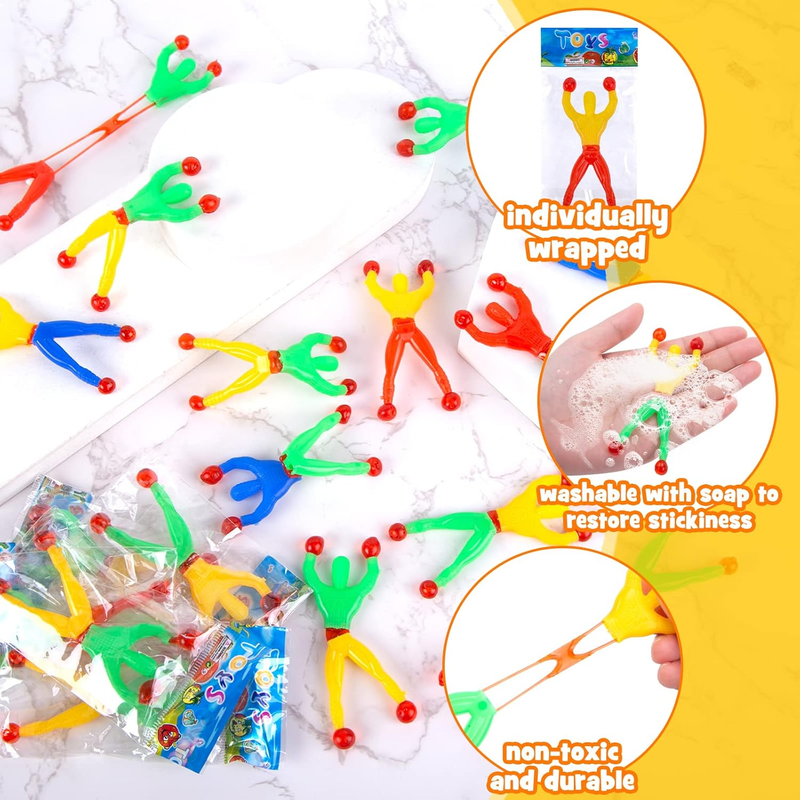 Lovestown 50PCS Sticky Men, Stretchy Wall Climbers Sticky Toy Party Favor Set, P Item image 5