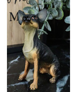 Sitting Lifelike Adorable Deer Head Black and Tan Chihuahua Puppy Dog Fi... - £9.47 GBP