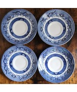 Four (4) ~ CHURCHILL ~ ENGLAND ~ Vintage BLUE WILLOW ~ Replacement ~ Sau... - €34,24 EUR