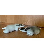 badgers, porcelain, USSR, length 12 cm - £75.28 GBP