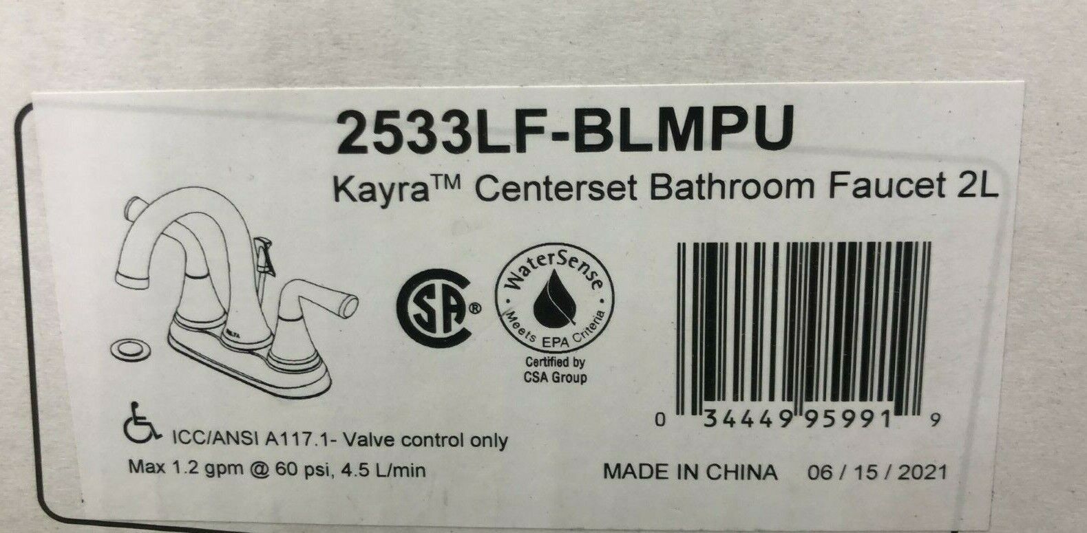 Delta 2533LF-BLMPU - Bathroom Sink Faucets Faucet NEW FREE SHIPPING - $188.09