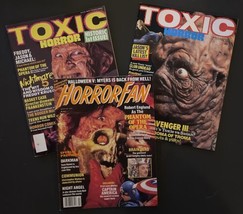 Toxic Horror #1 &amp; 2 And Horror Fan #4 Lot Of 3 Magazines 1989 Freddy, Toxie New - £23.74 GBP