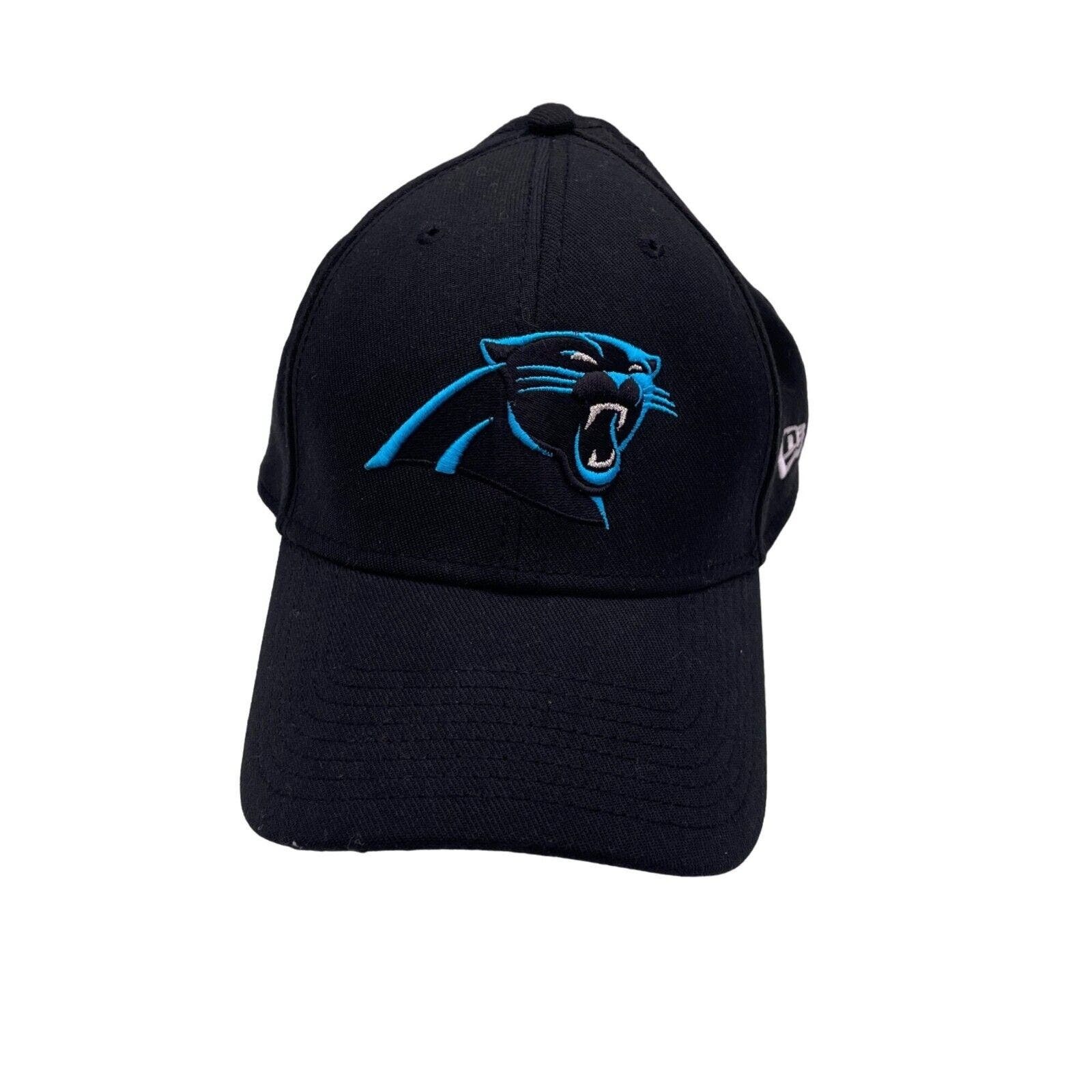 Primary image for New Era Carolina Panthers 39Thirty NFL Black Hat Stretch Mens Size Medium Large