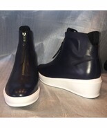 Under Armour Navy Leather ELEVATED WEDGE MID Boot, Style# 3020644, Women... - $1,647.35 MXN