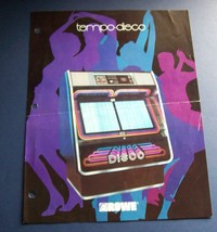 Rowe Tempo Disco Model R-84 Jukebox FLYER Original 1980 Phonograph Music... - £19.42 GBP