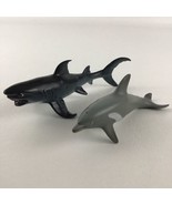 Ocean 6&quot; Figures Lot Great White Shark Dolphin Marine Life Realistic Ani... - $25.69